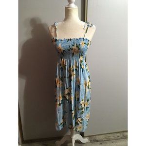 Two Palms One Size Floral Made in Hawaii Ruch Casual Beach Travel Dress